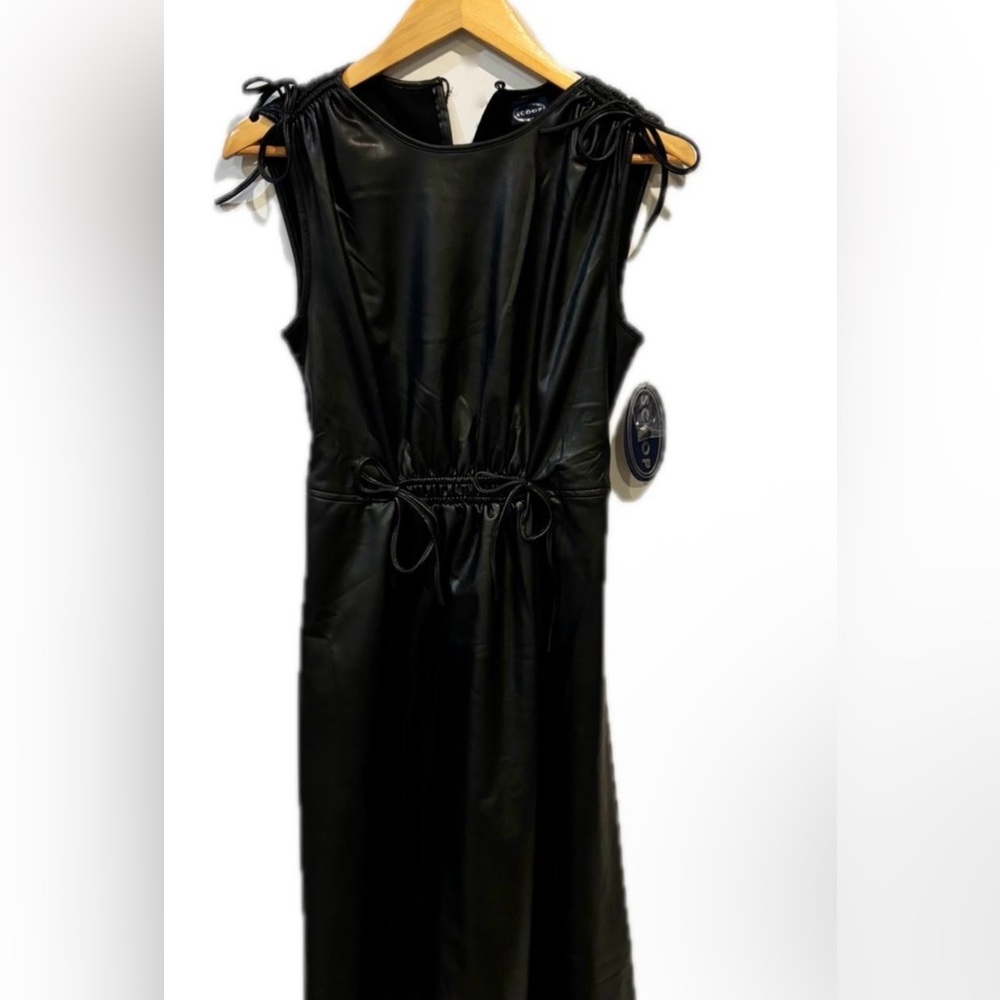 Chic Black Midi Dress with Tie Straps size S NWT - Picture 3 of 16